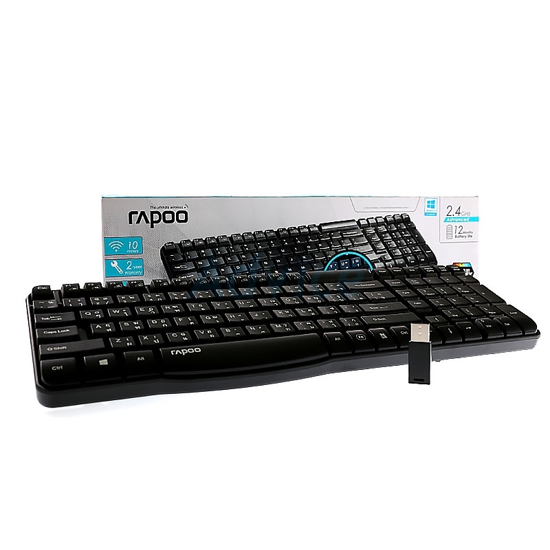 RAPOO USB Wireless Keyboard (KB-E1050-BL) Black