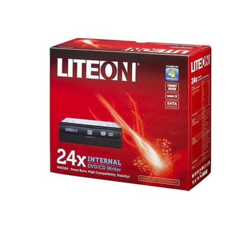 LITE-ON DVD RW SATA 24X รุ่น iHAS324 Box (Black)