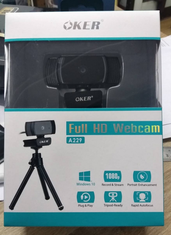 OKER Full HD Webcam A229 เว็บแคม HD ดิจิตอลกล้องวิดีโอในตัวเสียงดิจิตอล