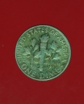 12102 เหรียญกษาปณ์ 1 ไดน์ ประเทศสหรัฐอเมริกา ปี 1964 เนื้อเงิน 17