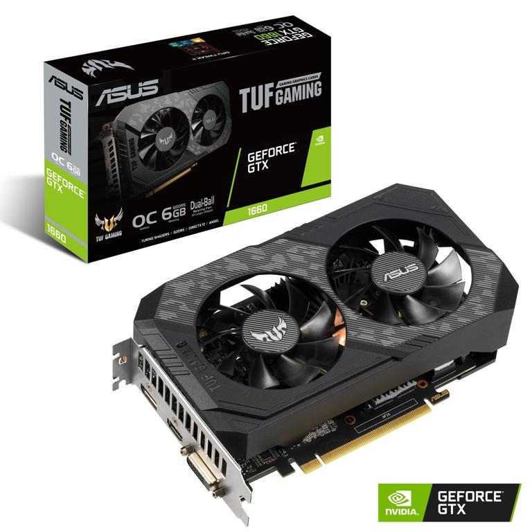 Asus GEFORCE GTX 1660 TUF OC Gaming O6G-GAMING 6GB GDDR5 192-bit PCI-E 3.0 Graphics Card