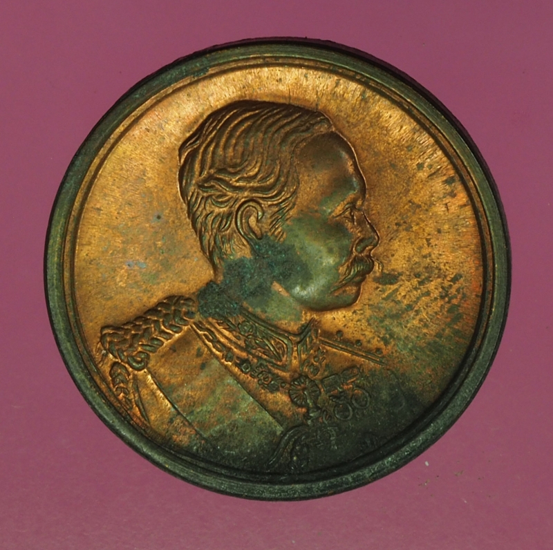 14558 เหรียญในหลวงรัชกาลที่ 5 วัดบางพระ นครปฐม ปี 2536 เนื้อทองแดง 36