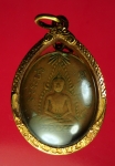 14693 เหรียญพระพุทธชินราช หลวงพ่อคุ้ย วัดหญ้าไทร นนทบุรี ปี 2460 เนื้อทองแดง เลี