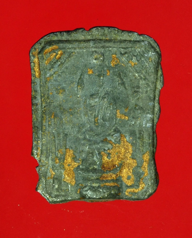 15734 เหรียญหล่อพระพุทธ หลังตัวหนังสือ เก่า เนื้อชินตะกั่วเทบาง 13