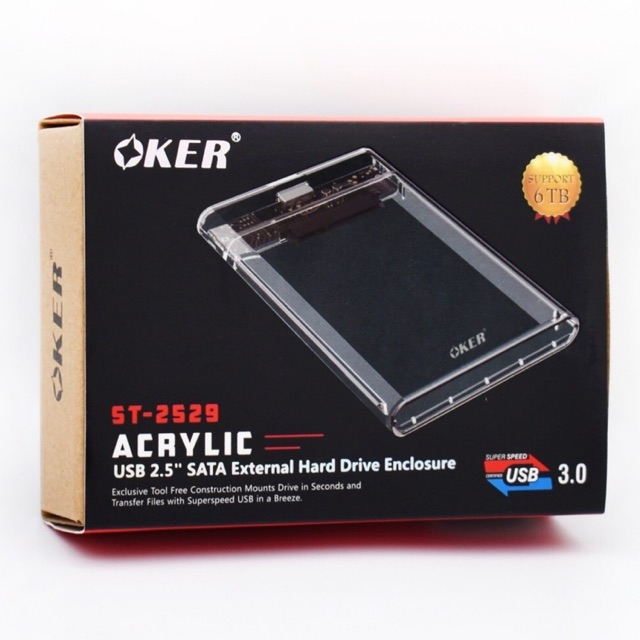 OKER BOX External HDD Box ST-2529 แบบใส