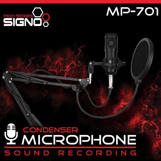 MICROPHONE SIGNO MP-701 CONDENSER MICROPHONE SOUND RECORDING