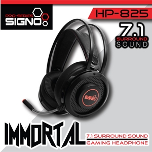 SIGNO Pro-Series HP-825 IMMORTAL 7.1 Surround Sound Gaming Headphone น้ำหนักเบา สายยาว 2.2 M.
