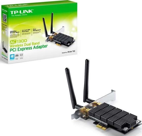 TP-LINK (การ์ดไวไฟ) WIRELESS LAN PCI Express Adapter ARCHER-T6E AC1300 อุปกรณ์รับ Wi-Fi สำหรับคอมพิวเตอร์พีซี