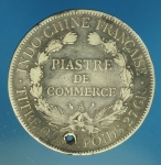 18979 เหรียญสหราชอาณาจักรอาณานิคม อินโดจีน ปี ค.ศ. 1907 เนื้อเงิน 5.1