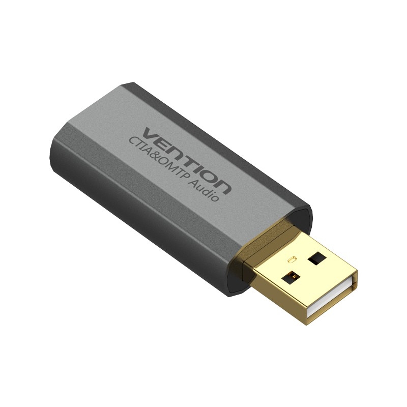 Sound Card Vention USB Gray Metal Type (OMTP/CTIAX) 2.1/7.1(VAB-S19-H)
