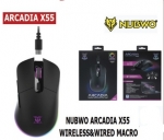 Mouse NUBWO ARCADIA X55 เมาส์เกมมิ่ง WIRELESS&WIRED MACRO มีไฟ RGB ปรับ DPI ได้ 