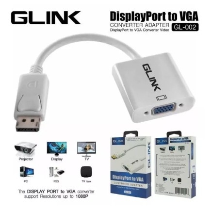 สายแปลงสัญญาณ GLINK Display Port TO VGA (GL-002) GLink Converter Display Port TO VGA