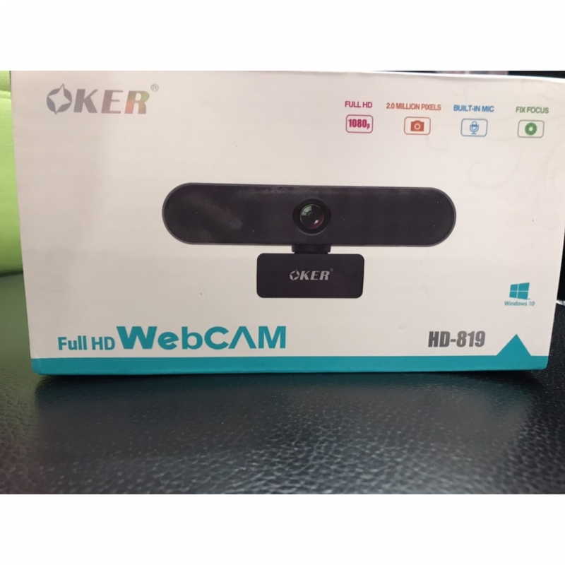 WEBCAM OKER HD819 Photo Pixels 2.0 Million Plxels Built- In Microphone Resolution 1920x1080 กล้องเว็บแคม ประกัน 1Y