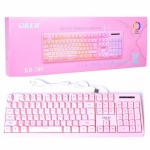 OKER KEYBOARD KB-789 BACKLIT GAMING USB Keyboard OKER (KB-789) Pink
