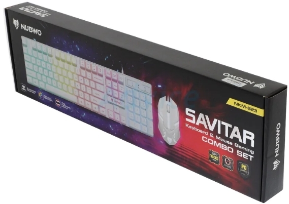 NUBWO Savitar NKM-623 Keyboard Mouse Combo ชุดคู่ คีย์บอร์ด เมาส์ ประกันศูนย์ 1 ปี
