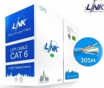 LINK CAT6 UTP Cable (305m/Box) US-9106A สายแลน สายLan UTP CAT6 แท้ 100% เเบบยกลั