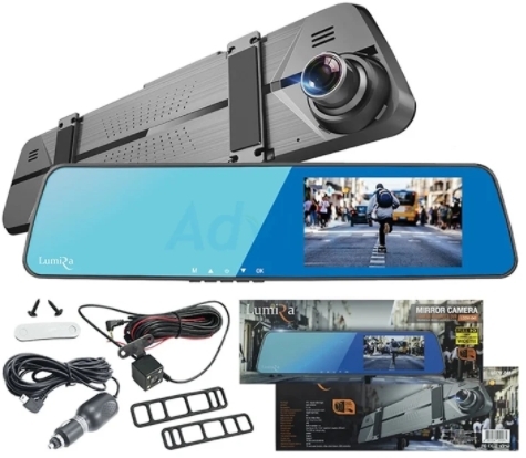 Lumira LCDV-041 Full HD 1080P 4.5'LCD Screen+Touch กล้องติดรถยนต์ หน้าจอสัมผัส ติดตั้งได้ด้วยตนเอง ใช้งานง่ายมาก พร้อมกล้องหลัง