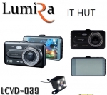 Lumira กล้องติดรถยนต์ รุ่น LCDV-039 มาพร้อมกล้องหลัง ชัดจริงไม่หลอกตา+กล้องหลังช