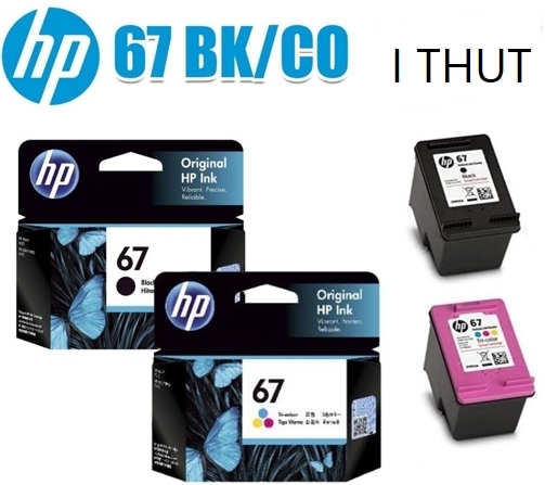 ตลับหมึกปริ้นเตอร์ HP 67 Series ของแท้ สำหรับเครื่องรุ่น 2720,2721,2722,2330,2333 HP DeskJet Plus 4120 All-in-One Printer