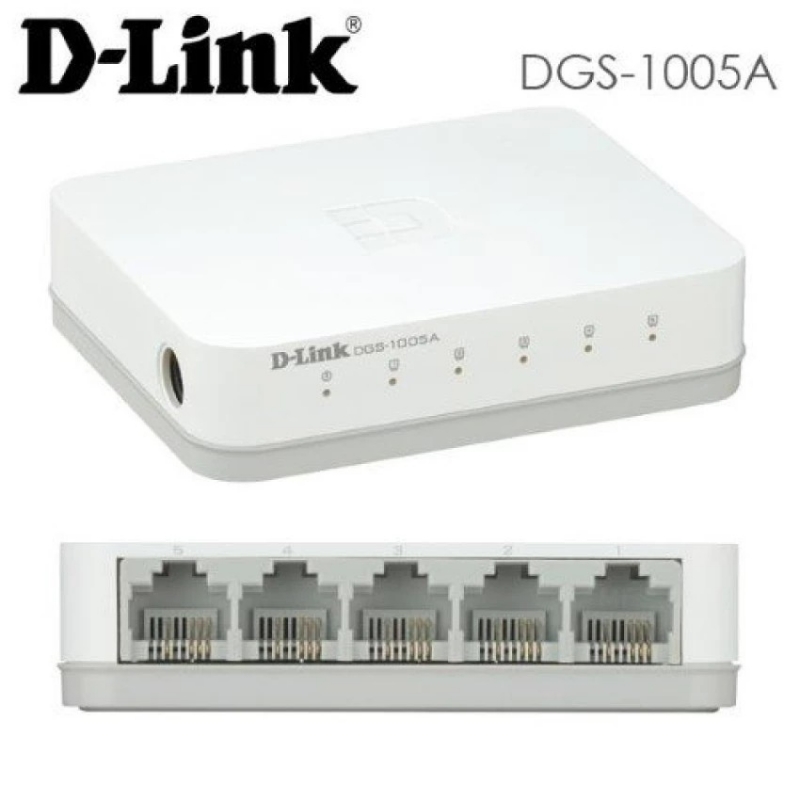 D-LINK DGS-1005A Gigabit Switching Hub 5 Port 10/100/1000Mbps D-LINK DGS-1005A (4')