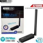 TOTOLINK (A2100UA) Adapter USB Wireless AC1300 Dual Band Lifetime Forever