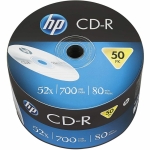 CD-R HP 50Pack 700MB 80min. 52x Write (NOBOX) แผ่นซีดี ของแท้ 50 แผ่น